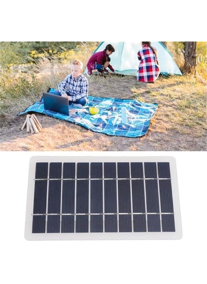 5W Solar Panel Charger, High Efficiency, Portable USB Solar Panel, Professional Monocrystalline Silicon Solar Charger for Laptop Radio Mobile Phone