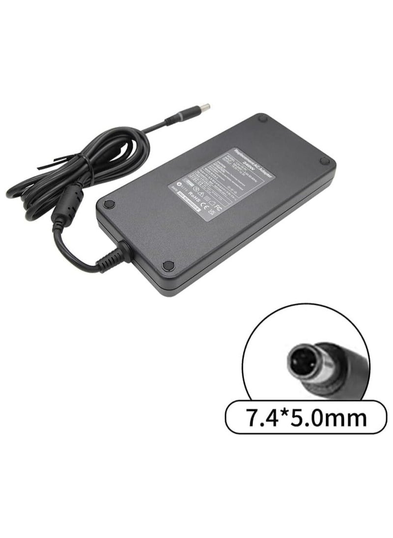 240W Charger laptop adapter for dell 19.5V 12.3A 7.4x5.0mm for Precision M6800 M6500 M6600 for Alienware M17x M17x R2 M17x R3 M18x with UK Plug Cable