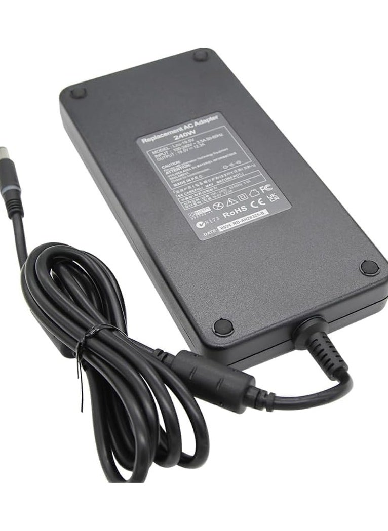 240W Charger laptop adapter for dell 19.5V 12.3A 7.4x5.0mm for Precision M6800 M6500 M6600 for Alienware M17x M17x R2 M17x R3 M18x with UK Plug Cable