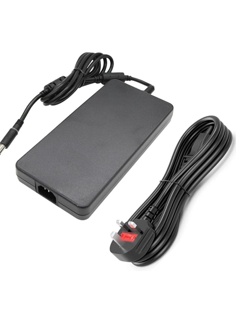 240W Charger laptop adapter for dell 19.5V 12.3A 7.4x5.0mm for Precision M6800 M6500 M6600 for Alienware M17x M17x R2 M17x R3 M18x with UK Plug Cable