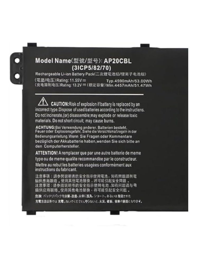 AP20CBL 11.55V 53Wh 4590mAh 3Cell AP20CBL Laptop Battery Compatible for Acer Swift 3 SF314-43 series: SF314-43-R0JM SF314-43-R0NU SF314-43-R1UJ SF314-43-R26R