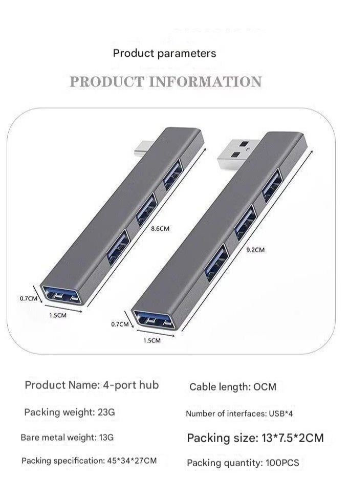 USB 3.0 Hub for Laptop, VIENON 4-Port Wireless USB Hub USB Splitter USB Expander for for MacBook, Mac Pro, iMac, Surface Pro,XPS, PS5, PC, Flash Drive, Mobile HDD(Left Side)