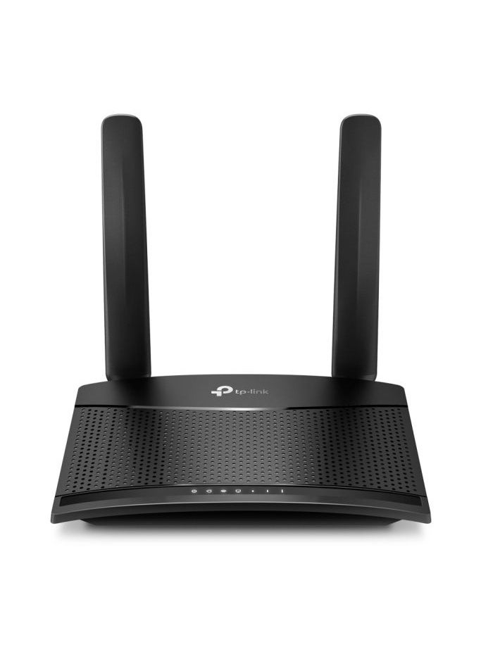 TL-MR100 300Mbps 2.4GHz Wireless N 4G LTE, Wi-Fi N300, Plug and Play, Parental Controls, Guest Network, with Micro SIM Card Slot, WiFi Router Black