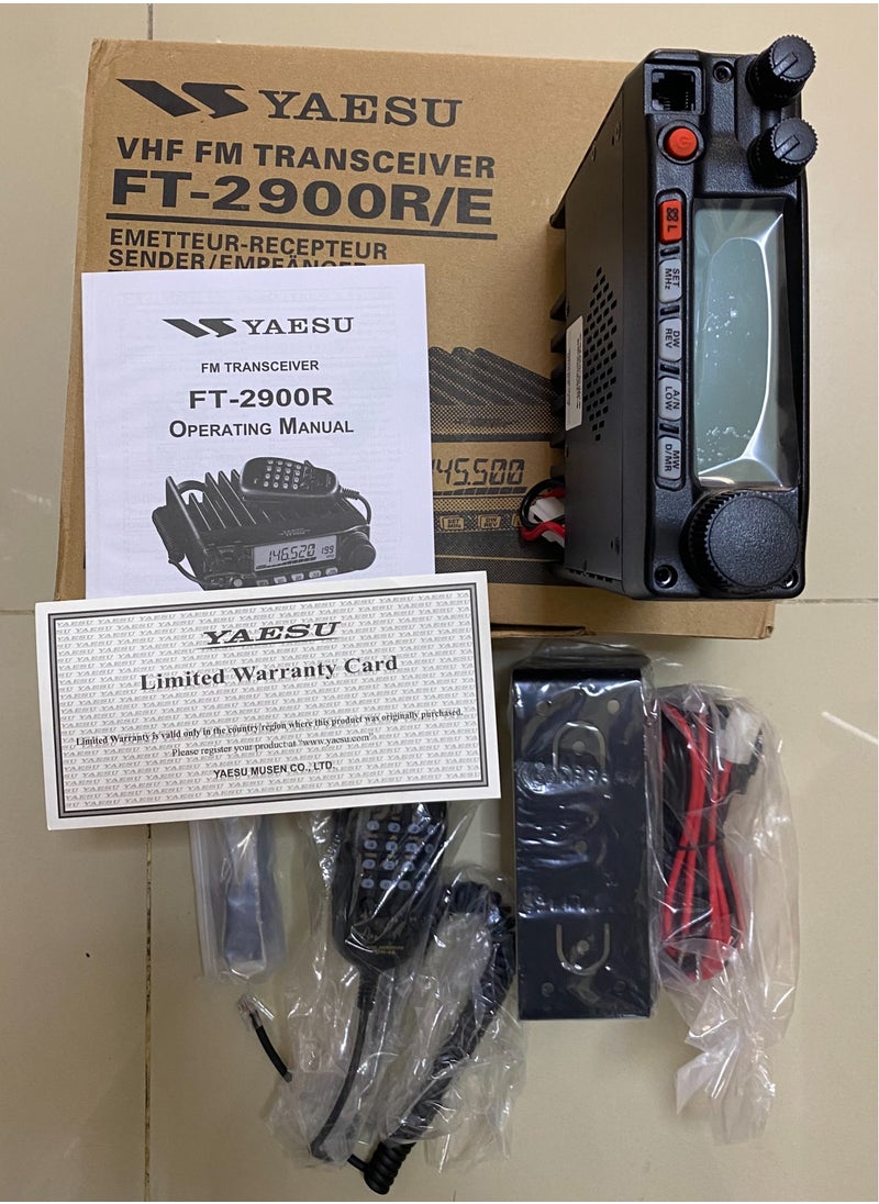 Full Set: Yaesu FT-2900R/E 75W VHF FM Mobile Radio Transceiver 136-174MHz with Heavy-Duty High-Gain Mobile Antenna vhf, and Nagoya Mobile Antenna Mount with 5m Black Cable, UHF Connector Big offer .