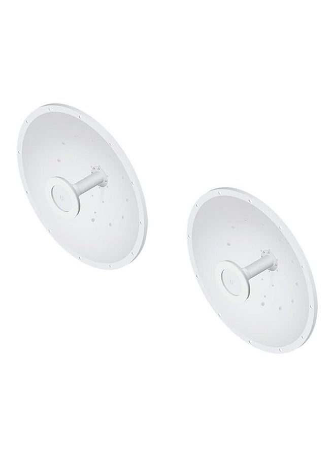 AF-5G30-S45 2-pack 5GHz airFiber Dish 30dBi Slant 45 pairs with AF-5X White