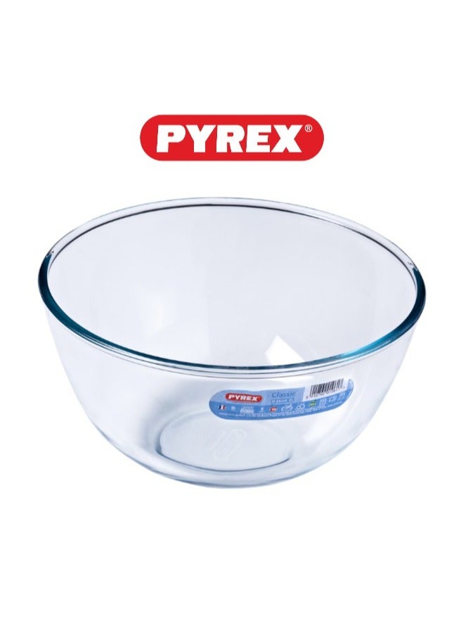 Pyrex Glass Mixing Bowl - Heat Resistant and Stackable Clear 3Liters