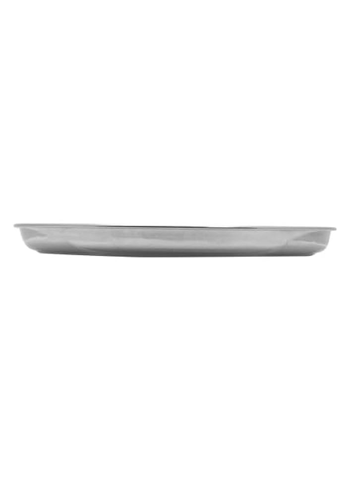 STAINLESS STEEL SILVER TOUCH THALA DINNER PLATE, 35 CM , SILVER, STT016, DINNER PLATE , SERVEWARE , SERVING PLATE , RICE PLATE - Grey