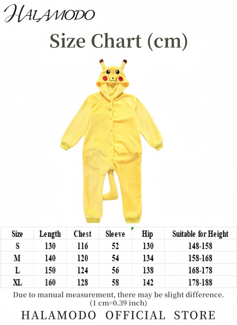 Adults One Piece Pajamas Cartoon Animal Pattern Onesie Pajamas Eye Catching Cosplay Party Costume Ideal as Birthday Gift or Casual Sleepwear for Boys and Girls