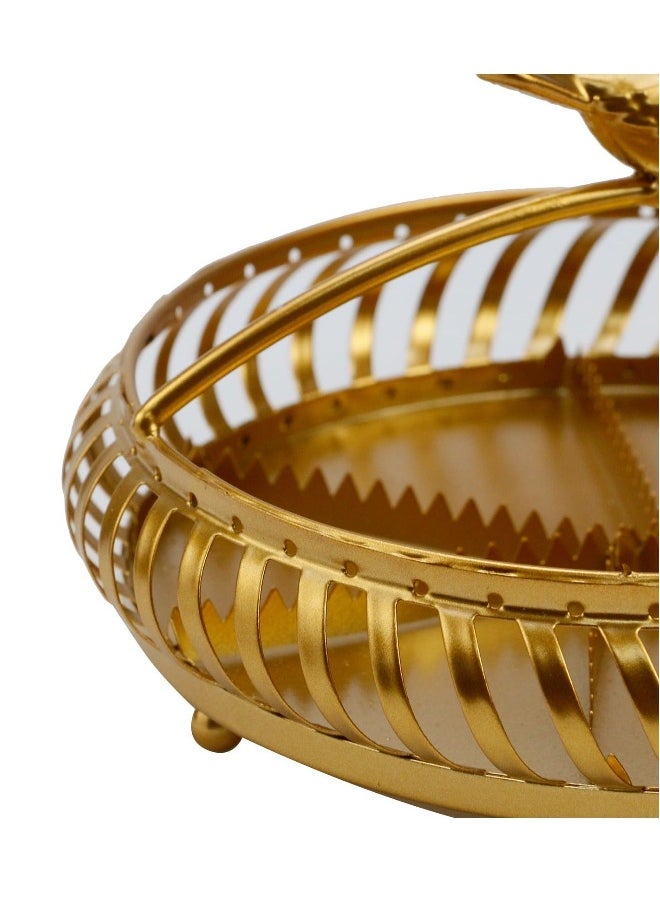 Mosquito Coil Holder, Portable Mosquito Coil Holder, Incense coils Holder with Round Handle Fireproof & Scaldproof Incense Burner for Home, Outdoor (Gold Birdcage)