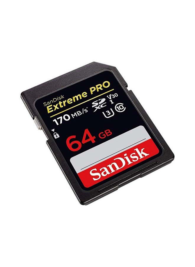 Extreme PRO SDXC Memory Card Up to 170MB/s, UHS-I, Class 10 64.0 GB