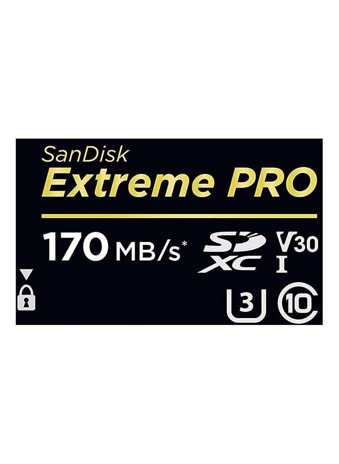 Extreme PRO SDXC Memory Card Up to 170MB/s, UHS-I, Class 10 64.0 GB