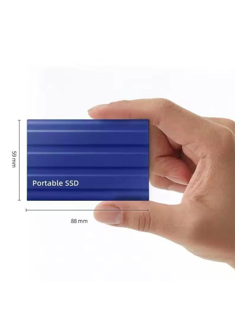 4TB Portable External Hard Drive, Mini SSD Hard Drives,Solid State External Drives,Computer Backup Drive,USB 3.1 to Type-C Support Data Storage Transfer for Windows XP PC Laptop and Mac(Black)