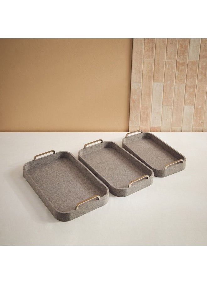 Dorothy 3-Piece Wooden Tray Set 48  x 6.5 x 30  cm