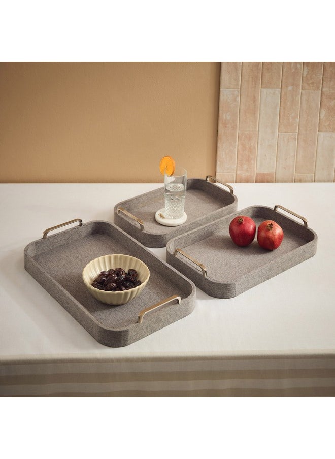 Dorothy 3-Piece Wooden Tray Set 48  x 6.5 x 30  cm