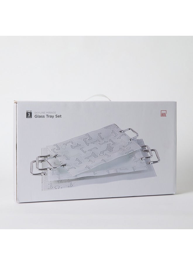 Skyline Mirage 3-Piece Tray Set 54 x 4 x 29.5 cm