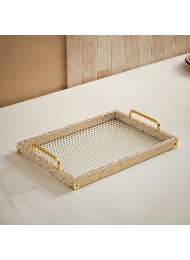 Dorothy Wooden Tray with Glass Base 40 x 28 x 6.5 cm