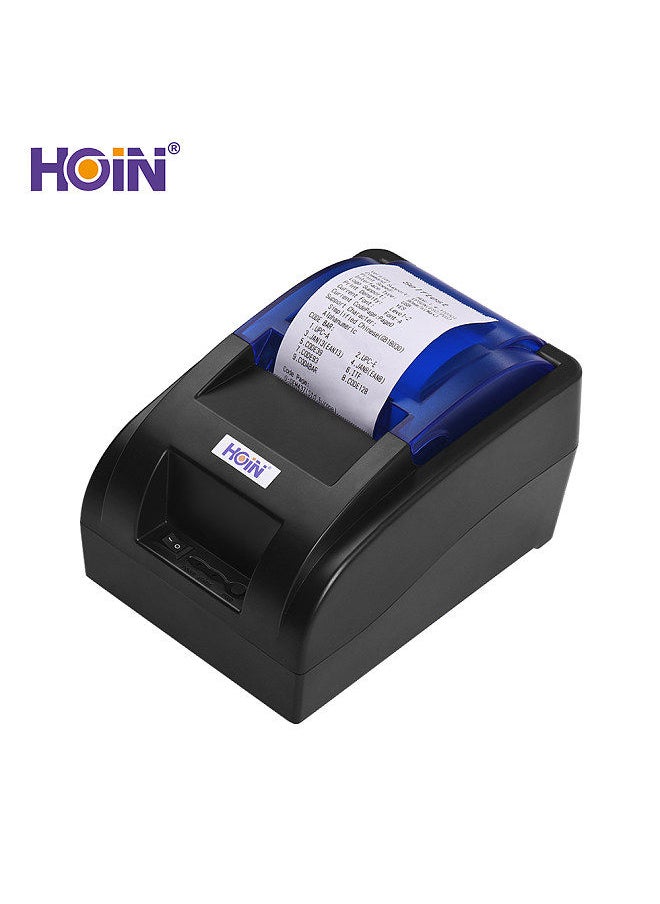 HOIN USB Portable 58mm Thermal Receipt Printer Ticket Bill Wired Printing Support Cash Drawer Compatible with ESC/POS for Windows/Linux/Android Systems for Supermarket Store Business