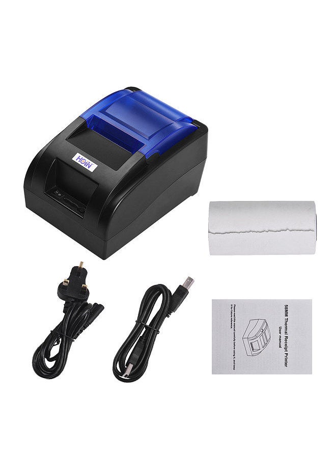 HOIN USB Portable 58mm Thermal Receipt Printer Ticket Bill Wired Printing Support Cash Drawer Compatible with ESC/POS for Windows/Linux/Android Systems for Supermarket Store Business