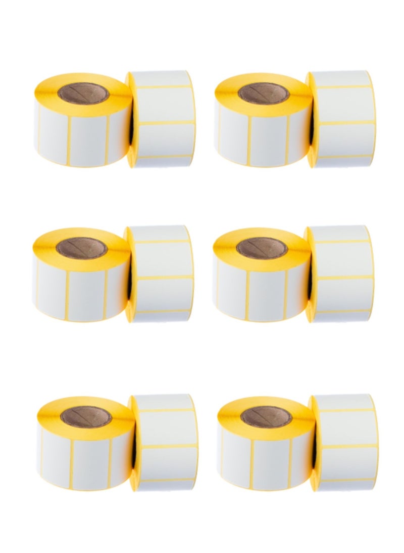 12 Rolls - 50mm x 25mm Barcode Label Sticker Direct Thermal 1000 Labels Per Roll