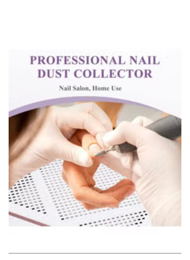 Nail Dust Collector Super Quiet Dust Collector Machine Reusable Filter and Powerful 60W Nail Vacuum Cleaner Fan Electric Manicure Tool for Acrylic Nails Builder Extension Hard Nails