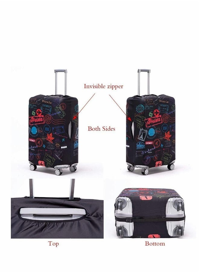 Luggage Cover Washable Suitcase Protector Anti-scratch Fits 22-24 Inch (M)