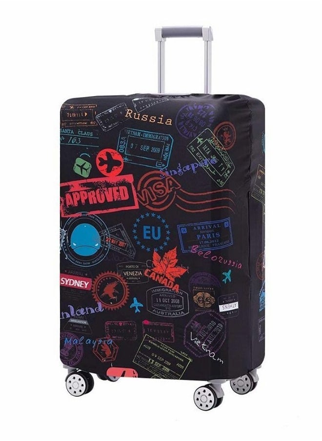 Luggage Cover Washable Suitcase Protector Anti-scratch Fits 22-24 Inch (M)