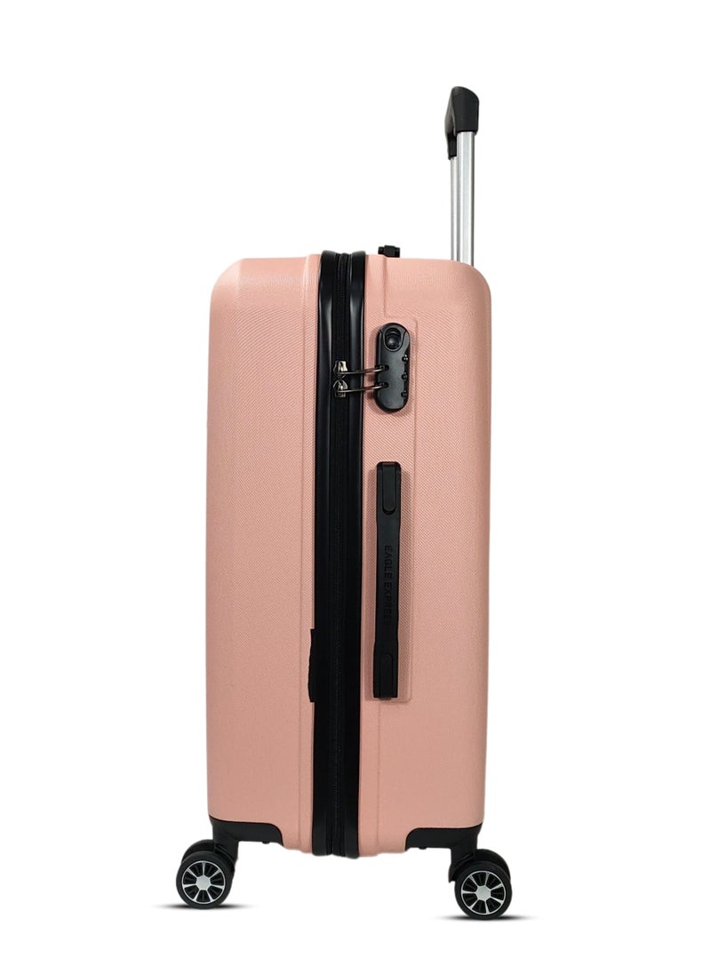 DEFENDER ABS HARD TROLLEY 24 inch BABY PINK