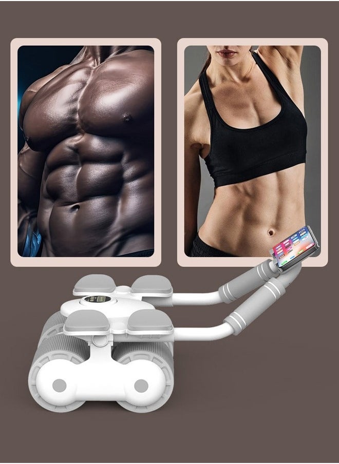 Abdominal Roller with Temporary Elbow Brace and Mobile Phone Holder