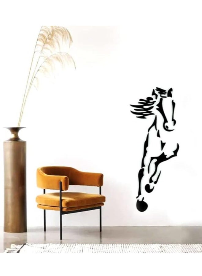 Wall Stickers Horses Acrylic Wall Decal Space Decoration Restaurant Background Art Living Room Bathroom Room Decor Mirror Wall Decal