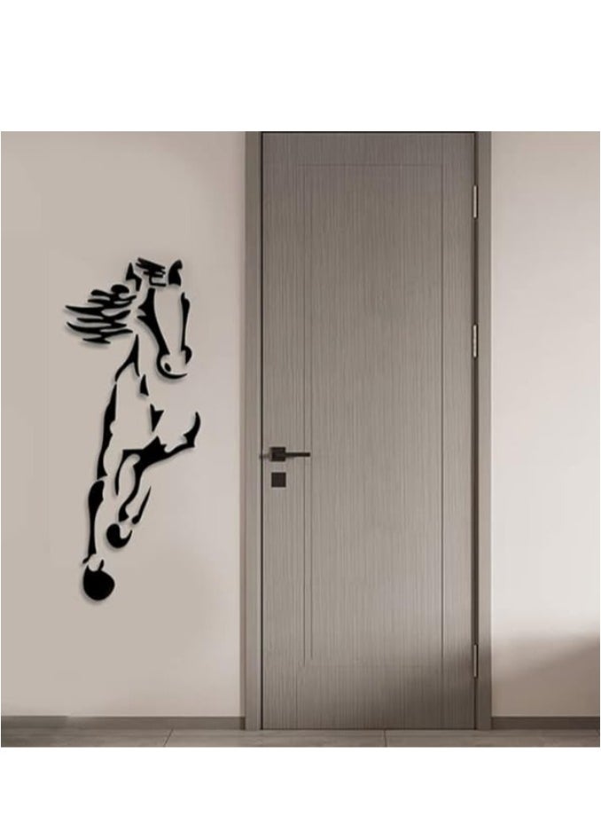 Wall Stickers Horses Acrylic Wall Decal Space Decoration Restaurant Background Art Living Room Bathroom Room Decor Mirror Wall Decal