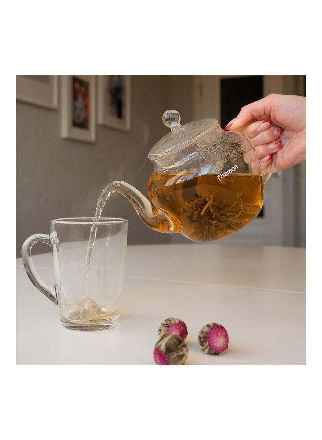 Glass Teapot With Removable Infuser Clear 1000ml