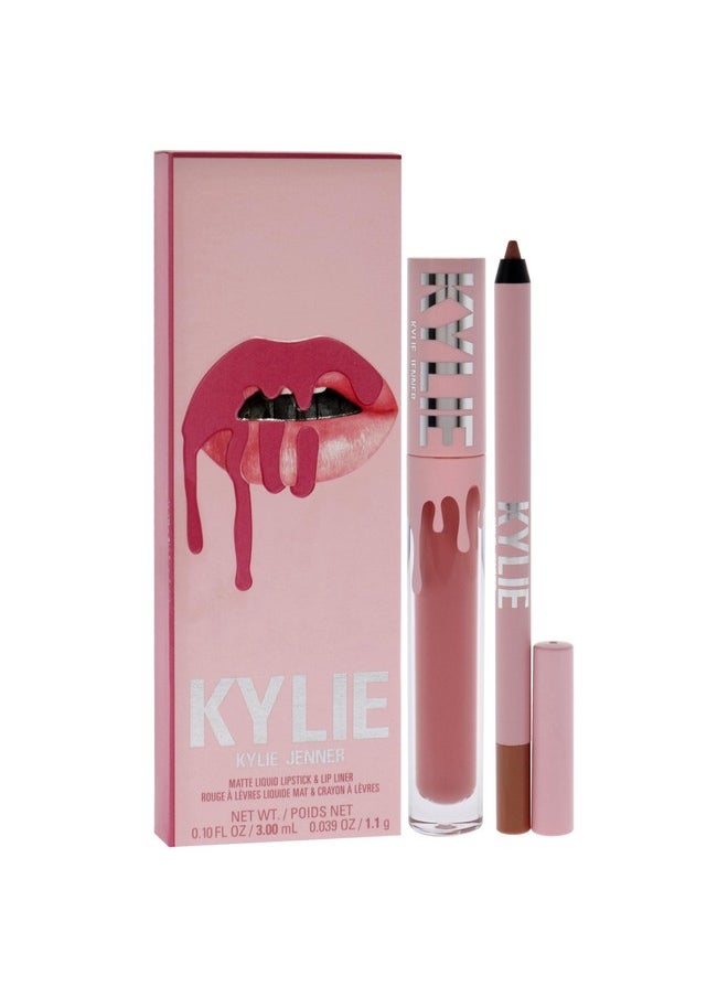 Matte Lip Kit - 808 Kylie For Women - 2 Pc 0.10Oz Matte Liquid Lipstick, 0.03Oz Lip Liner