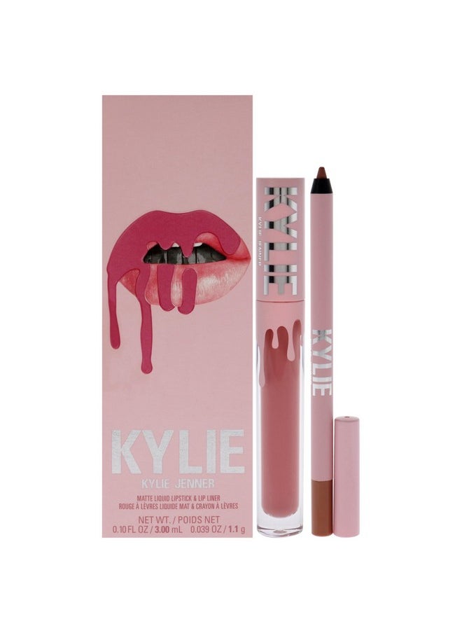 Matte Lip Kit - 808 Kylie For Women - 2 Pc 0.10Oz Matte Liquid Lipstick, 0.03Oz Lip Liner