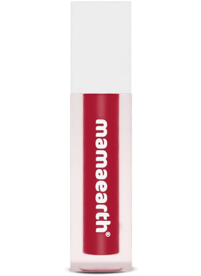 Mamaearth Feather Light Liquid Matte Mini Lipstick with Coconut & Vitamin E for 16-Hour Long Stay (Weightless & Non-Drying) - 1.2 ml (Red Velvet)