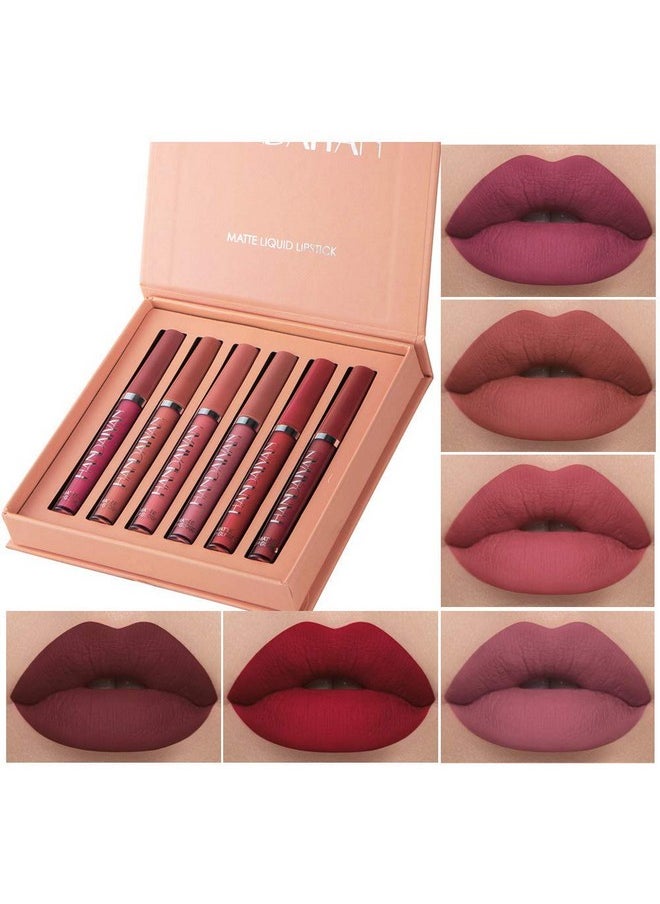 Liquid Matte Lipstick | 6 Pcs Set | Waterproof | Long Lasting (Set A)