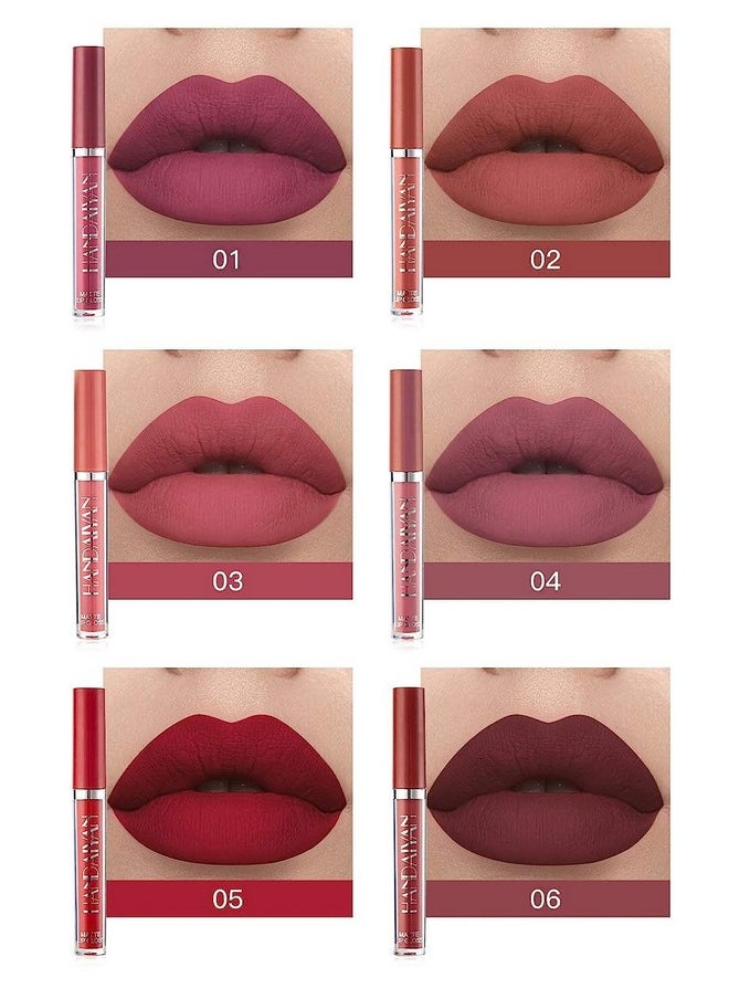 Liquid Matte Lipstick | 6 Pcs Set | Waterproof | Long Lasting (Set A)