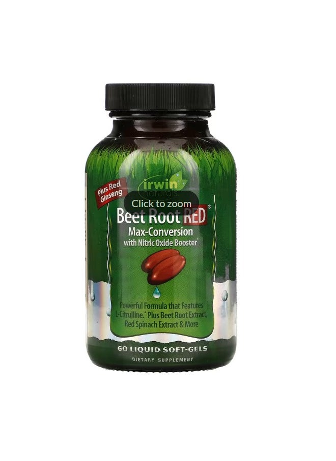 Beet Root RED MaxConversion with Nitric Oxide Booster 60 Liquid SoftGels