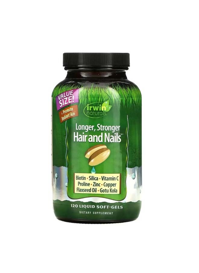 Longer Stronger Hair and Nails 120 Liquid SoftGels