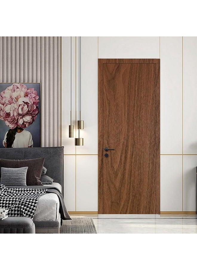 Self-Adhesive Wallpaper Waterproof Old Furniture Vinyl Stickers Wooden Door Wardrobe Desktop Pvc Wall Papers 45 X 304 Cm- (Brown Wood)