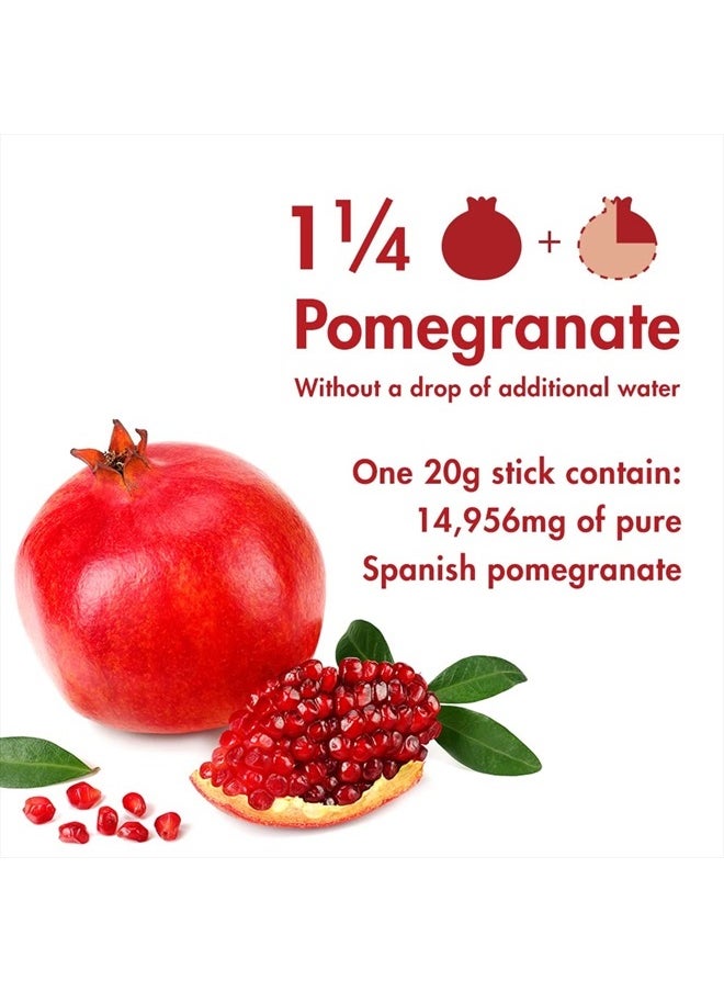 Pomegranate Collagen Jelly Stick (20g x 30 Sticks) Marine Collagen Peptide with 100% Real Spain Pomegranate - No Artificial Flavors - No Preservatives - No Added Sugar - Easy-to-Absorb