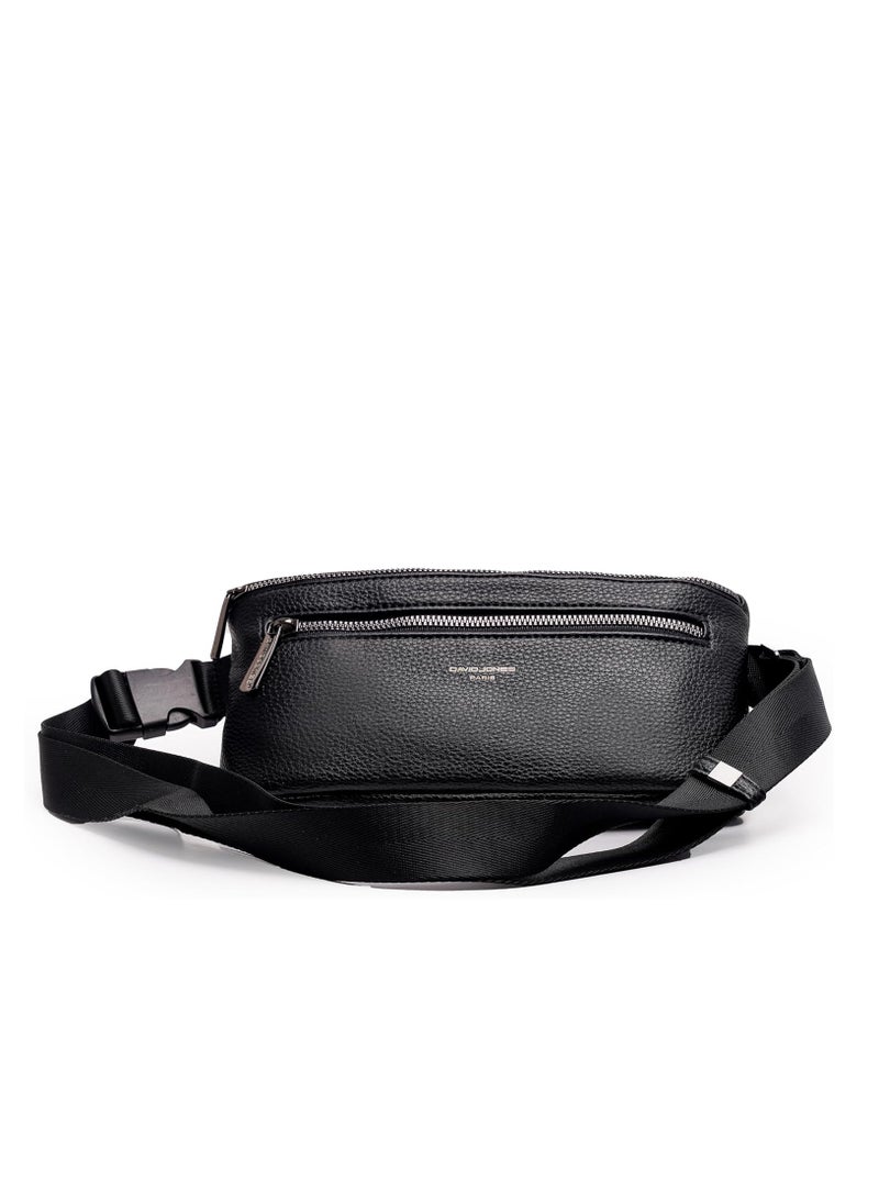 women's fanny pack bag in model CM6845-1- David Jones Waiste And Shoulder Sport Style Fanny Pack Color Black