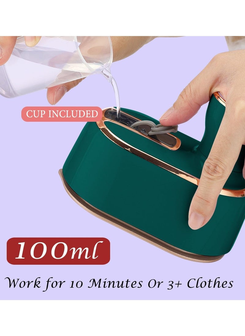 High-Power Mini Steam Iron - Portable Handheld Garment Steamer for Travel & Clothes