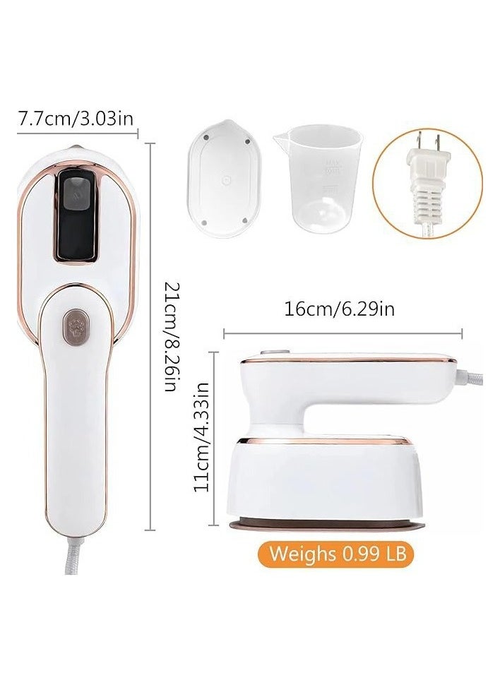 High-Power Mini Steam Iron - Portable Handheld Garment Steamer for Travel & Clothes