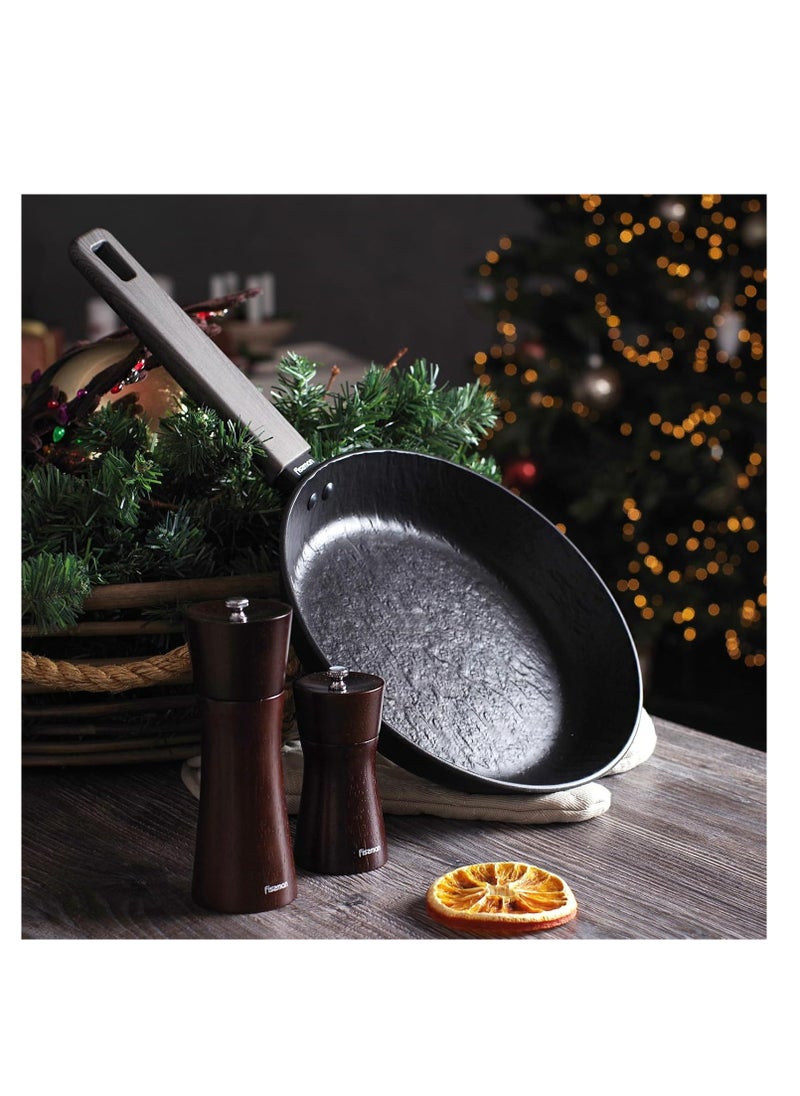 2-Piece Frying Pan 24cm x 26cm, Aluminum Non Stick Coating Vela Rock Series Induction Bottom Technology, Ergonomic Bakelite Handle and PFOA Free Kitchen Cookware for Omelets, Stir Frying