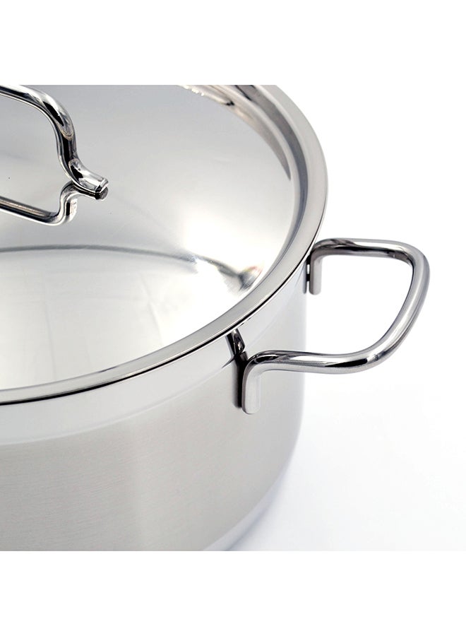 Alfa Stainless Steel Casserole Pot 5.5 l Silver