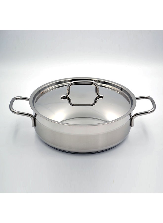 Alfa Low Stainless Steel Casserole Pot 5.5 l Silver