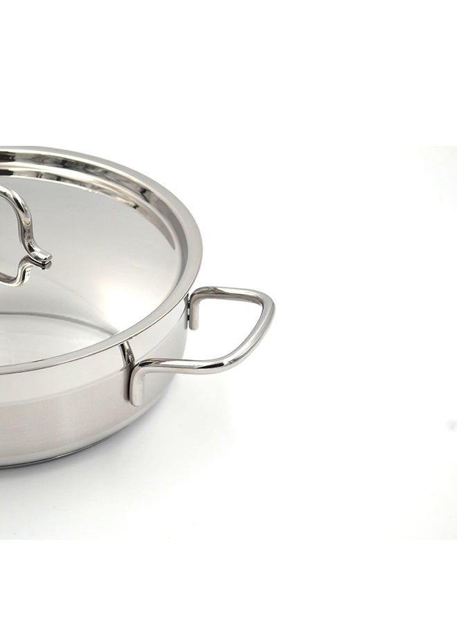 Alfa Low Stainless Steel Casserole Pot 5.5 l Silver