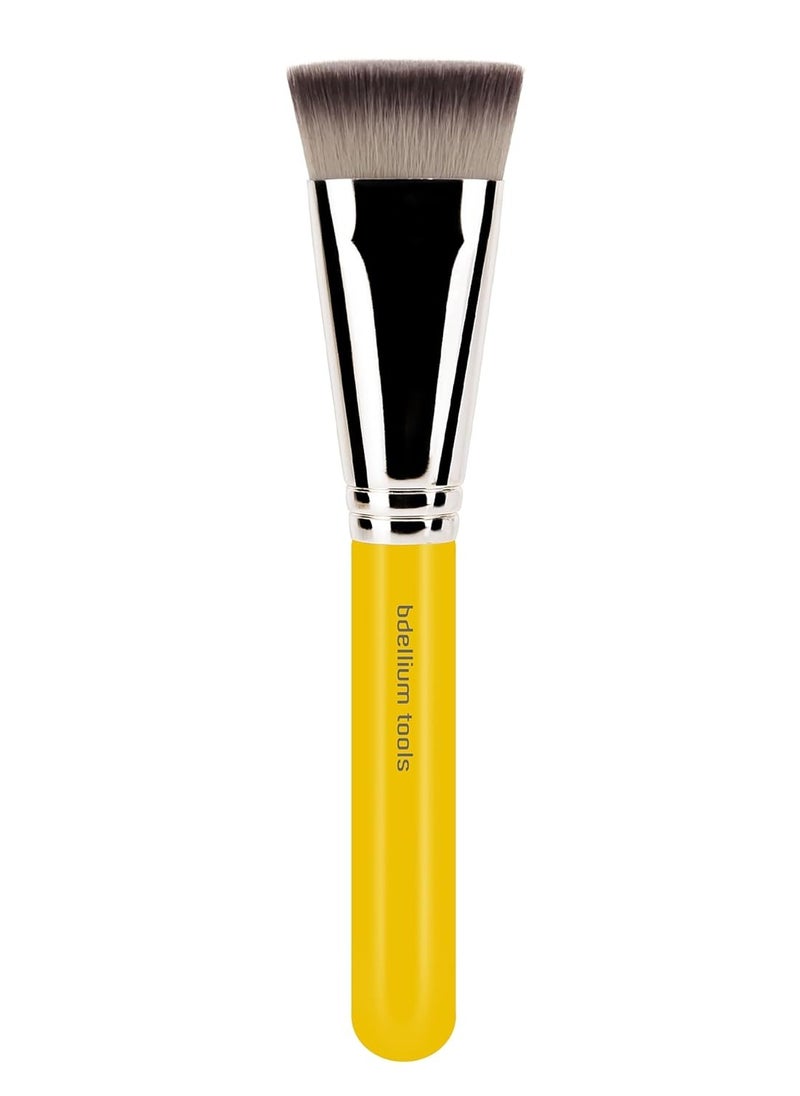 Bdellium Tools Professional Makeup Brush - Studio Series 987 Face Blending - With Soft Synthetic Fibers, For Sculpting Cheekbones and Adding Dimension (Yellow, 1pc)