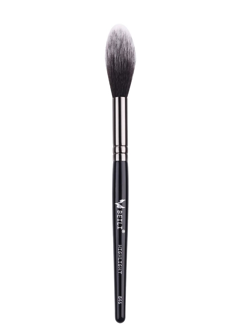 BEILI Tapered Highlighter Brush Makeup for Cheekbone Highlighting,Bronzer,Blush,Contour Face,Eyes,Brows with Cream,Powder,Mineral Cosmetics Vegan Makeup Tool-Blending,Contouring Face Brush