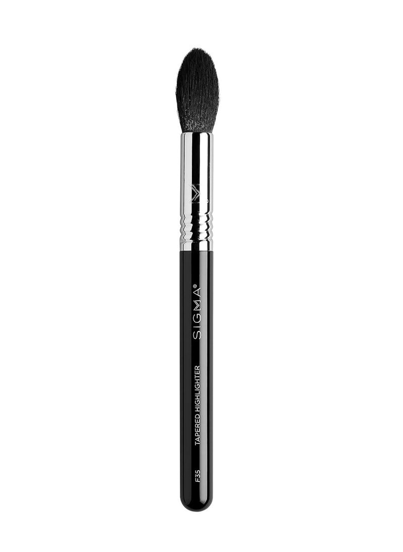 Sigma Beauty Professional F35 Tapered Highlighter synthetic Face Makeup Brush with SigmaTech® fibers for Highlighting and Contouring